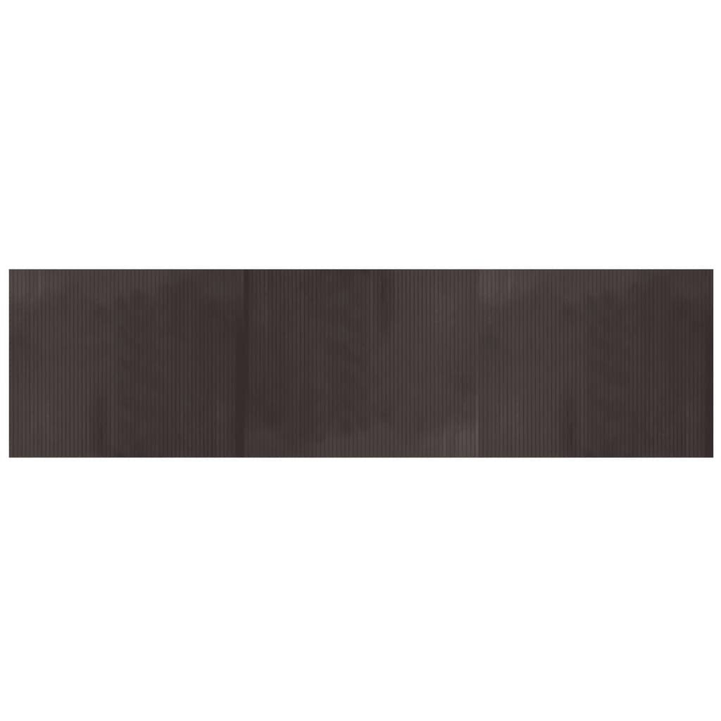 Négyszögletű sötétbarna bambusz szőnyeg 80 x 300 cm 2