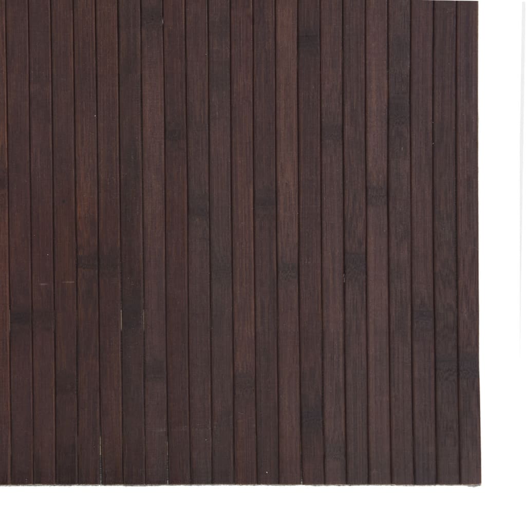 Négyszögletű sötétbarna bambusz szőnyeg 80 x 300 cm 6