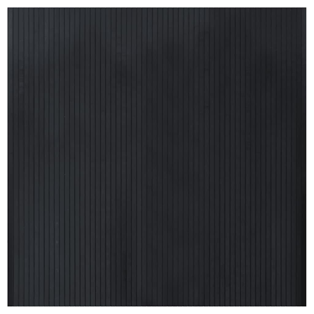Négyszögletű fekete bambusz szőnyeg 100 x 100 cm 2