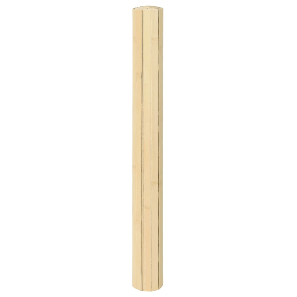 Négyszögletű világos természetes bambusz szőnyeg 100 x 100 cm 3