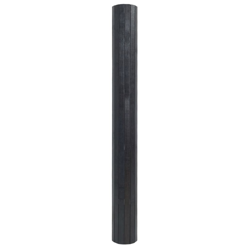 Négyszögletű szürke bambusz szőnyeg 100 x 200 cm 3