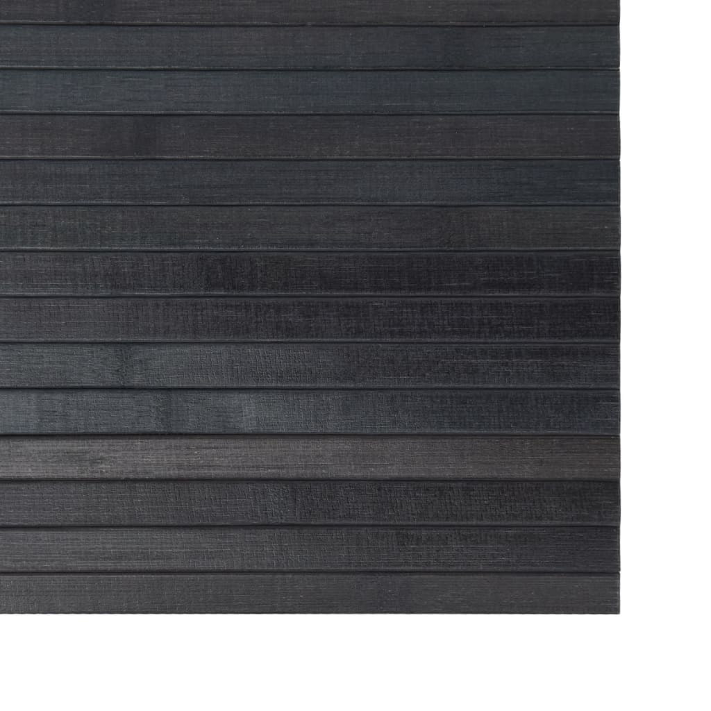 Négyszögletű szürke bambusz szőnyeg 100 x 200 cm 6