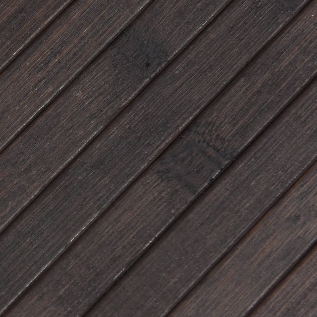 Négyszögletű sötétbarna bambusz szőnyeg 100 x 300 cm 7