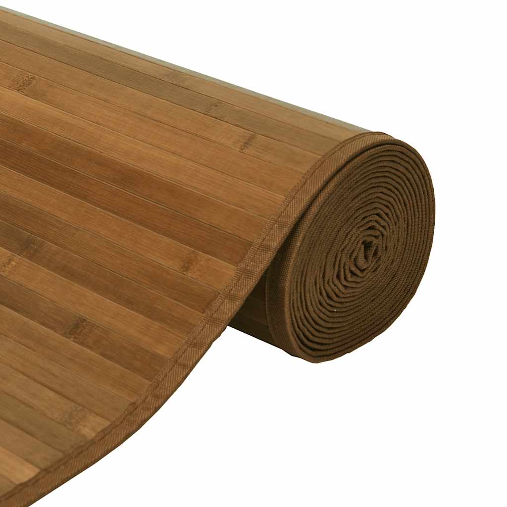 Négyszögletű barna bambusz szőnyeg 60 x 1000 cm 4