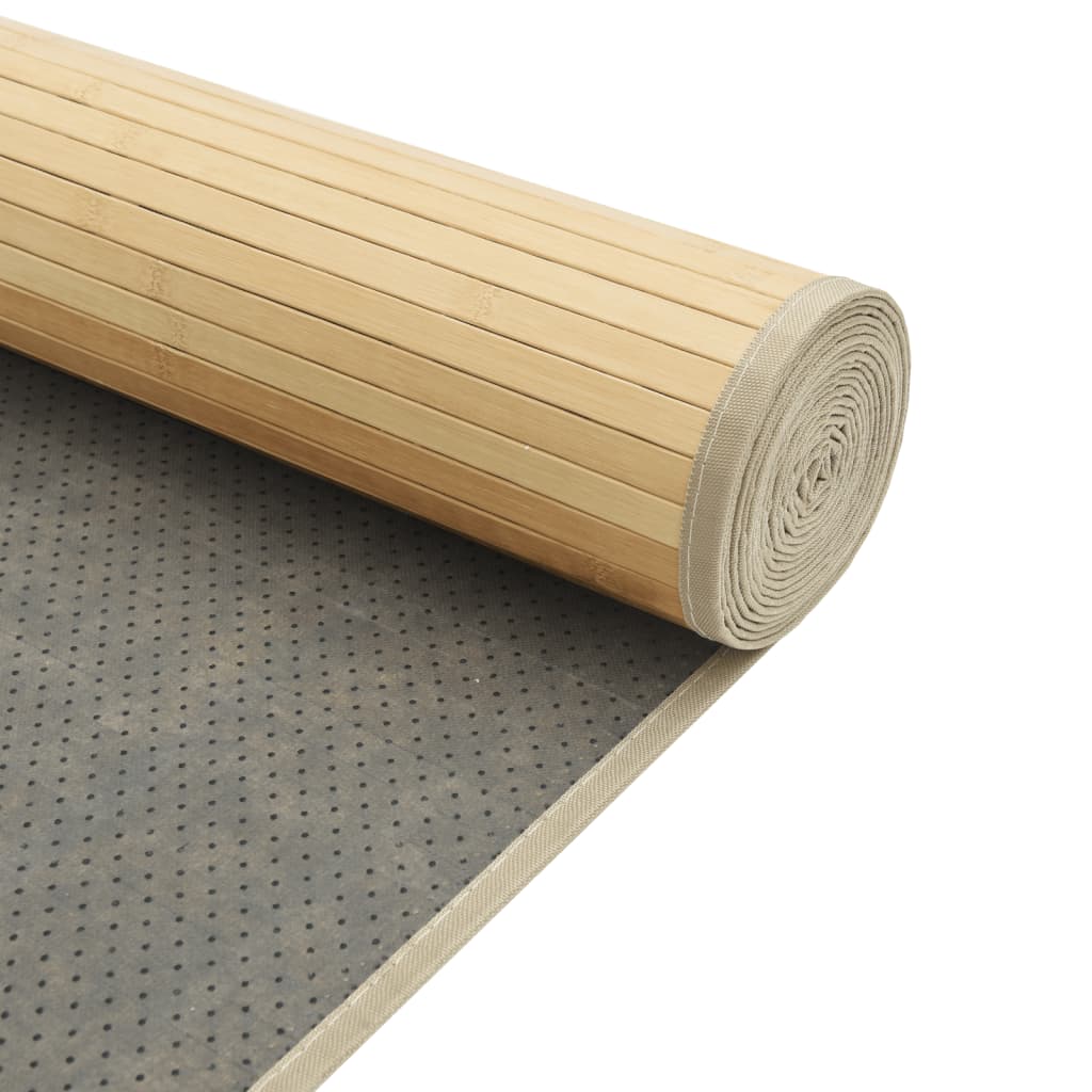 Négyszögletű világos természetes bambusz szőnyeg 70 x 1000 cm 5