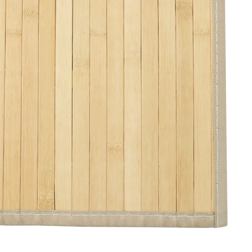 Négyszögletű világos természetes bambusz szőnyeg 70 x 1000 cm 6