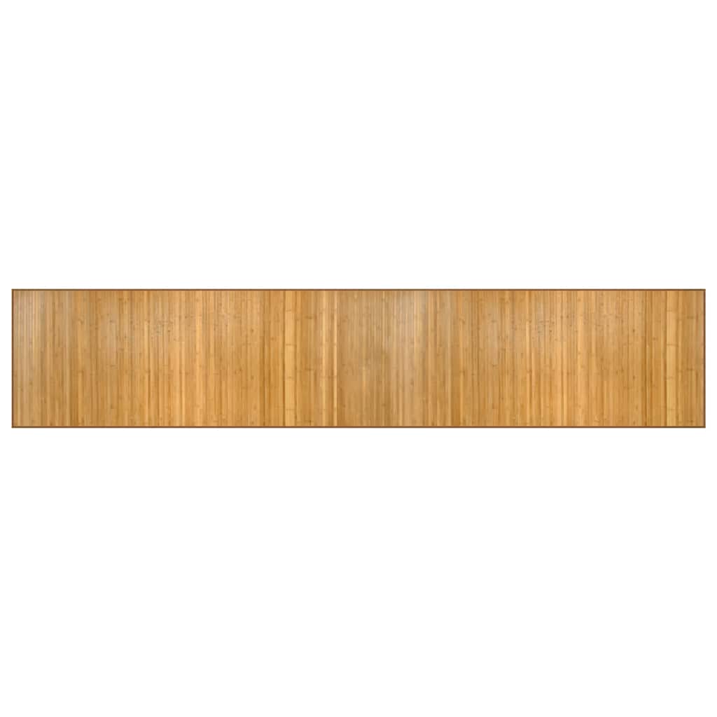 Négyszögletű természetes bambusz szőnyeg 80 x 400 cm 2