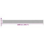 Négyszögletű természetes bambusz szőnyeg 80 x 1000 cm 8