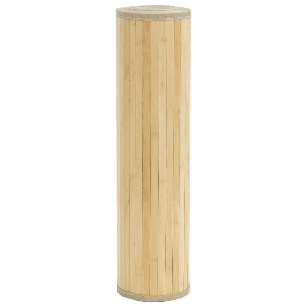 Négyszögletű világos természetes bambusz szőnyeg 80 x 1000 cm 3