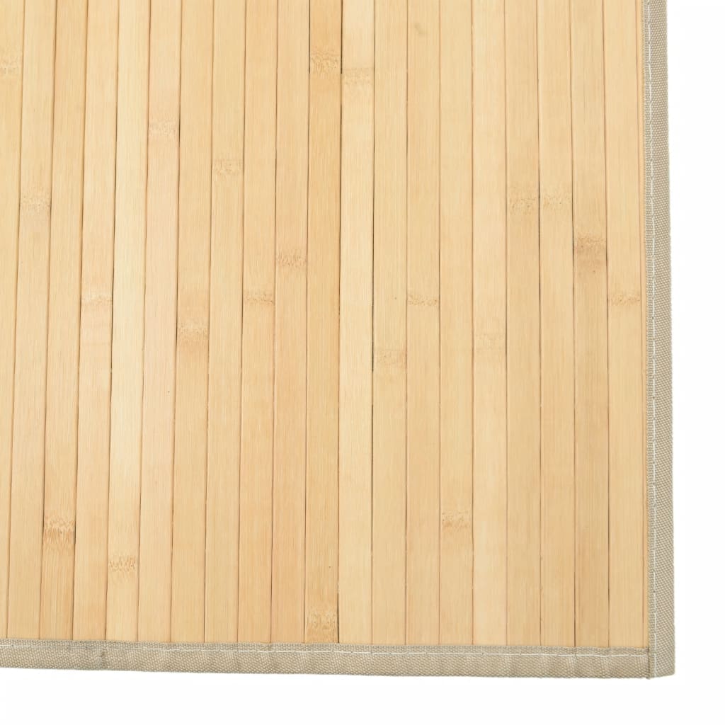 Négyszögletű világos természetes bambusz szőnyeg 80 x 1000 cm 6