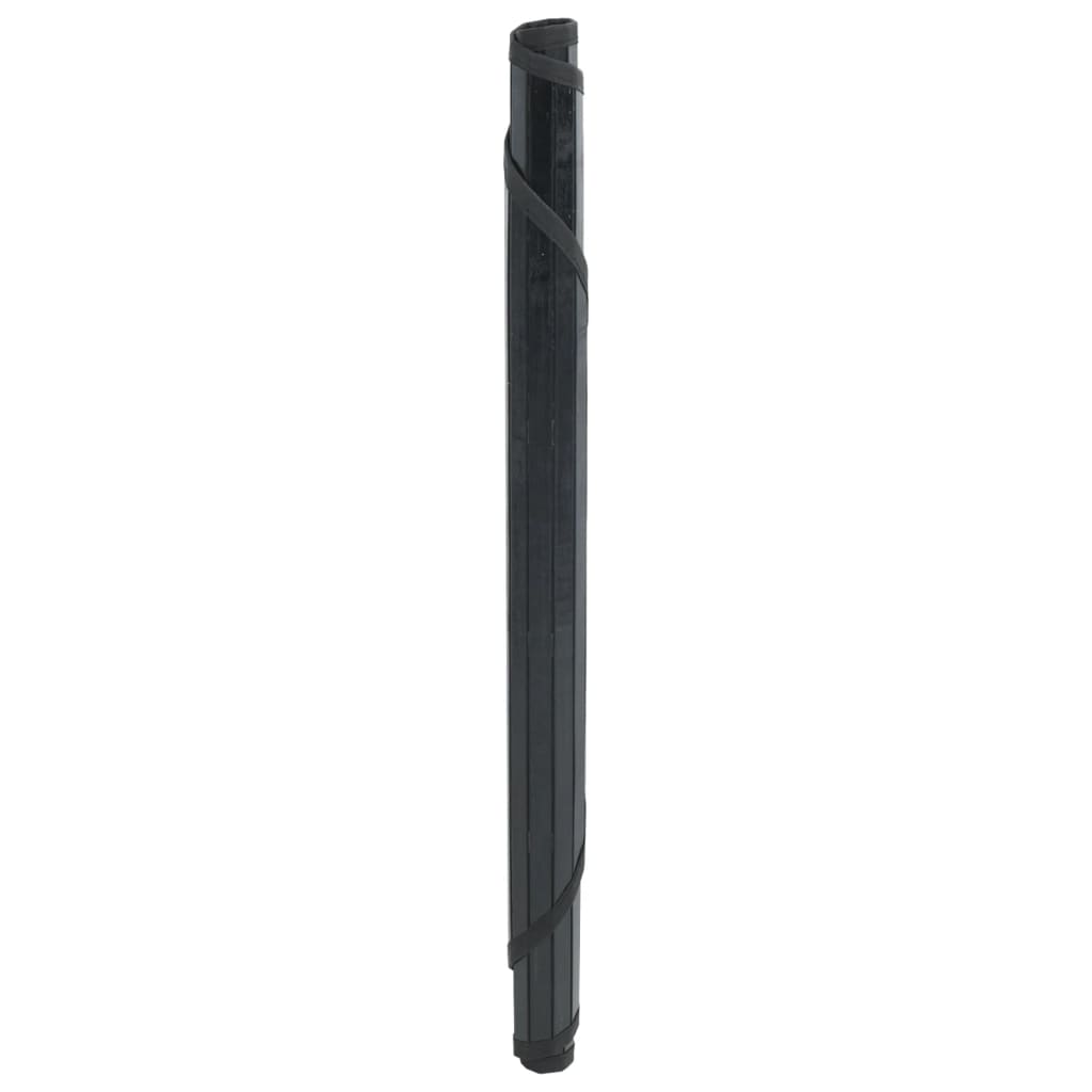 Kerek fekete bambusz szőnyeg 100 cm 3