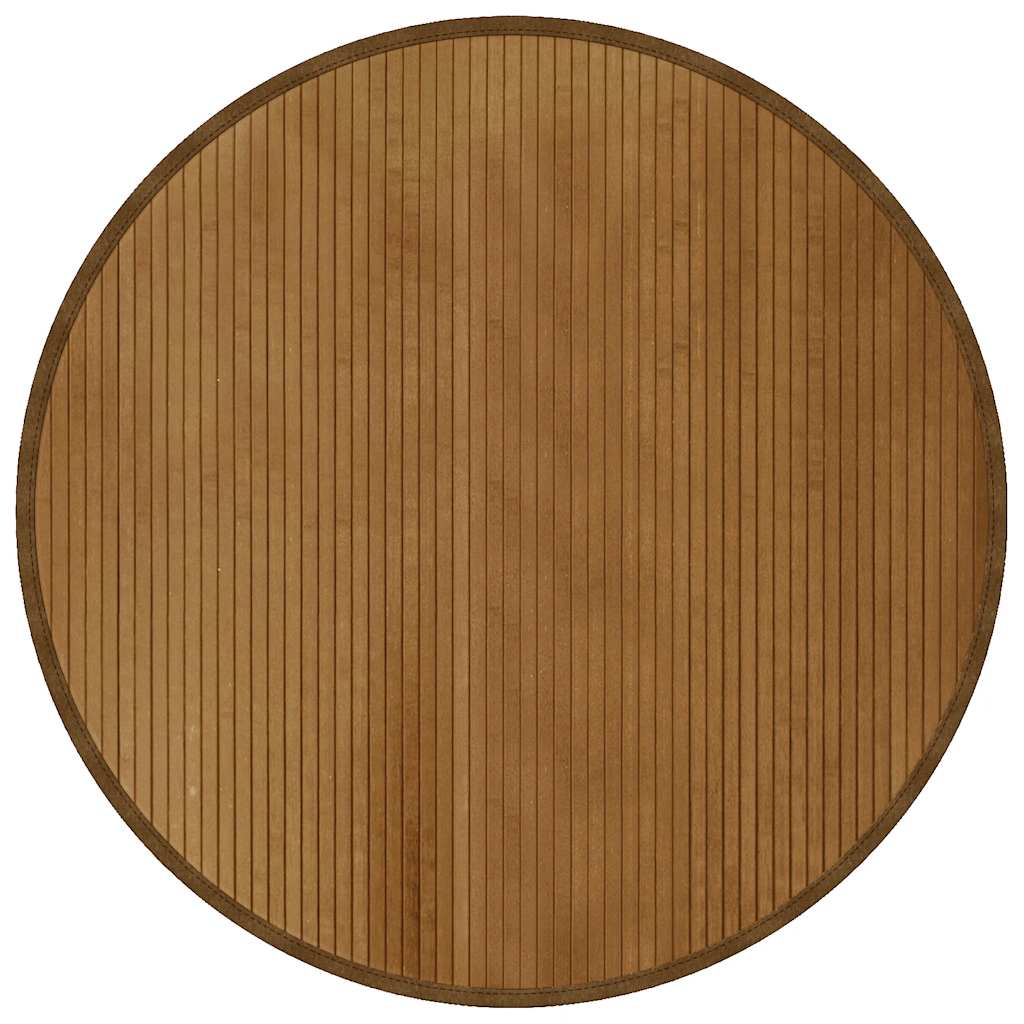 Kerek barna bambusz szőnyeg 100 cm 2