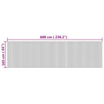 Természetes színű bambusz térelválasztó szélessége 600 cm magassága 165 cm 9