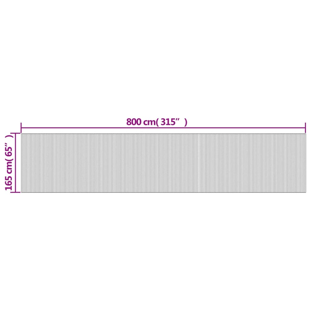 Fekete bambusz térelválasztó szélessége 800 cm magassága 165 cm 9