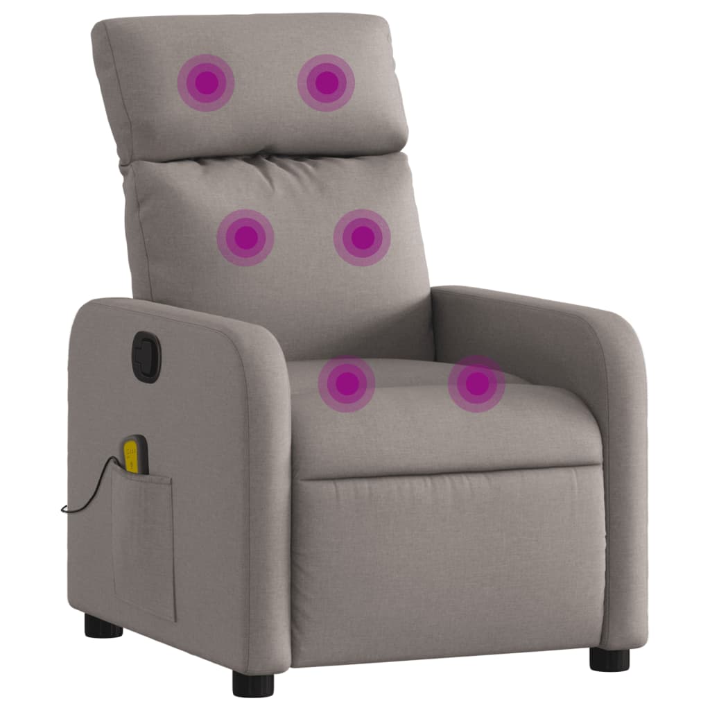 Tópszínű szövet dönthető masszázsfotel 2