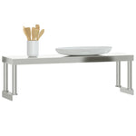 Rozsdamentes acél munkaasztal feletti polc 110 x 30 x 35 cm 4