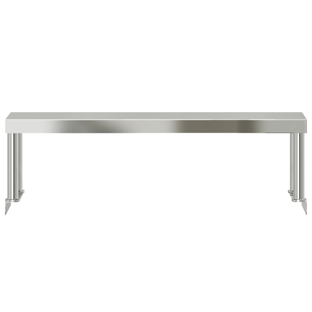 Rozsdamentes acél munkaasztal feletti polc 110 x 30 x 35 cm 5