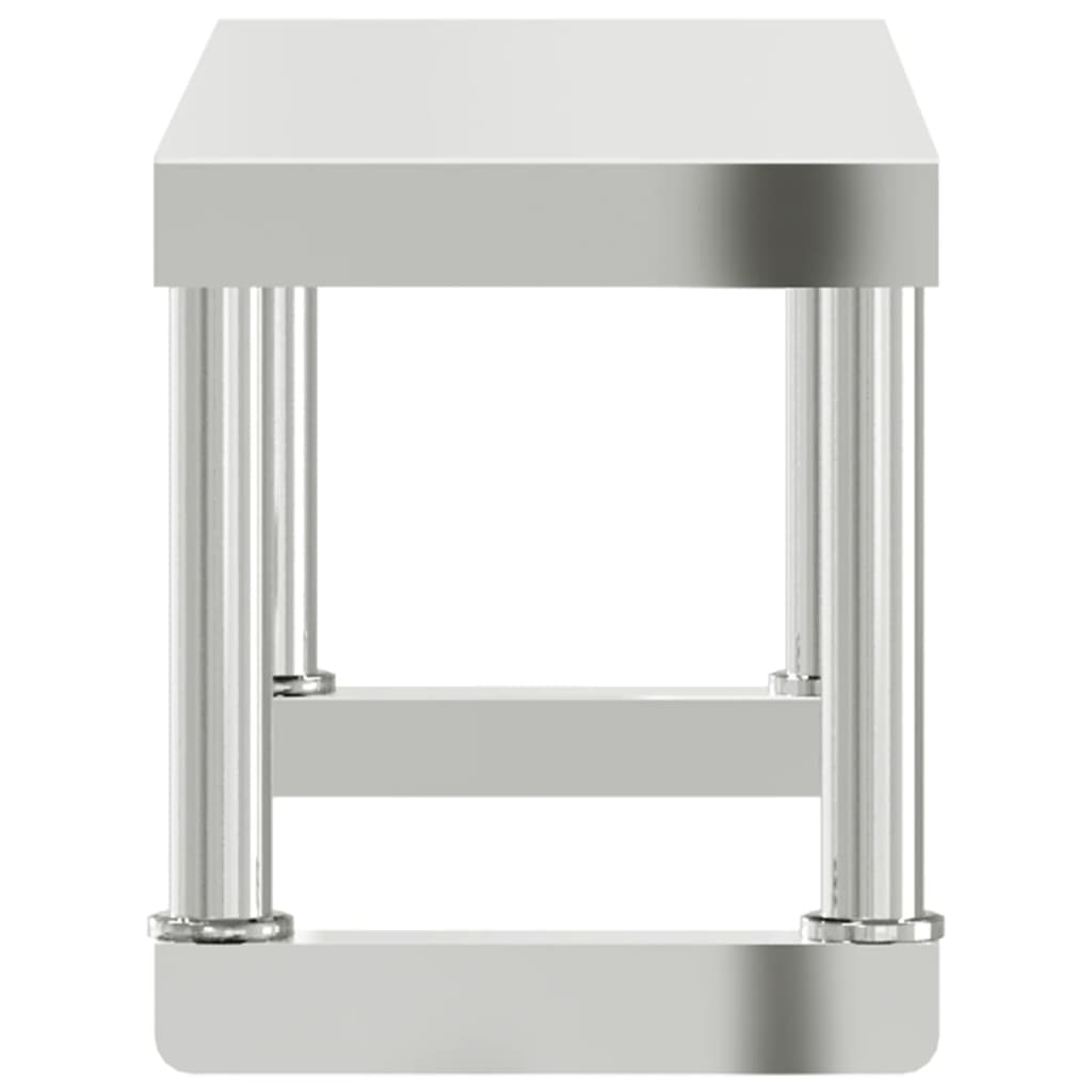 Rozsdamentes acél munkaasztal feletti polc 110 x 30 x 35 cm 6