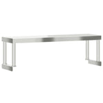 Rozsdamentes acél munkaasztal feletti polc 110 x 30 x 35 cm 7