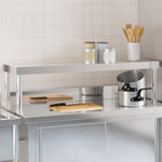 Rozsdamentes acél munkaasztal feletti polc 110 x 30 x 35 cm