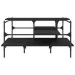 Fekete szerelt fa dohányzóasztal 100 x 100 x 48,5 cm 5
