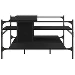Fekete szerelt fa dohányzóasztal 100 x 100 x 48,5 cm 6