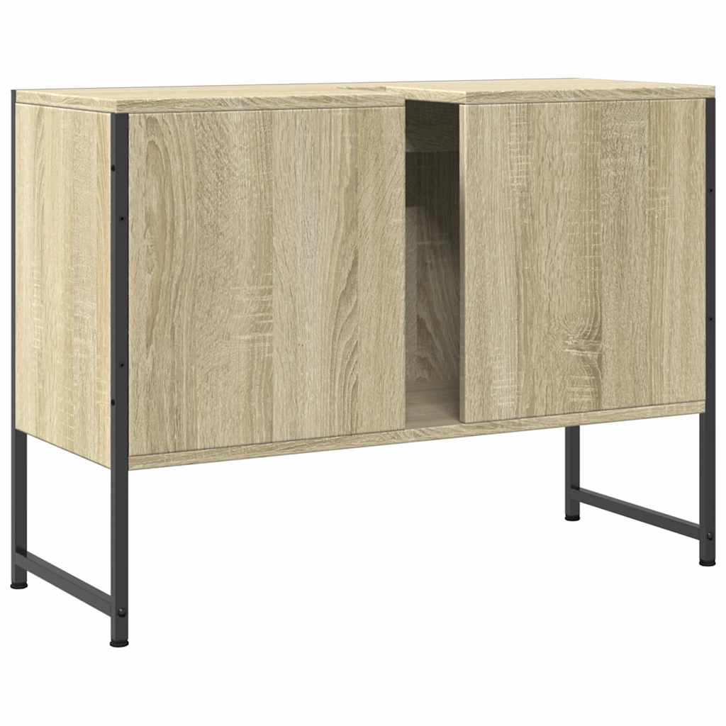 Sonoma tölgy szerelt fa fürdőszobai mosdószekrény 80x33x60 cm 6