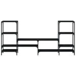 Fekete szerelt fa TV-szekrény 206,5x28,5x95 cm 5