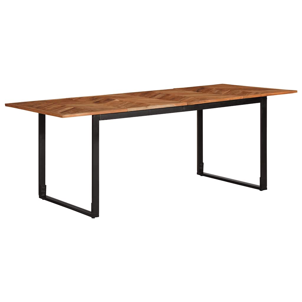 Tömör akácfa étkezőasztal 200 x 100 x 75 cm 11