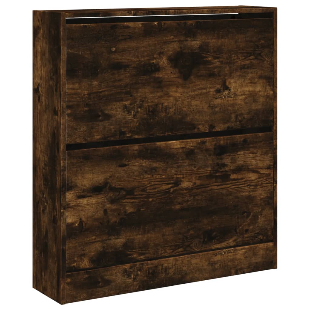Füstös tölgy színű szerelt fa cipőszekrény 80 x 21 x 87,5 cm 4