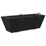 2 db fekete polyrattan növénytartó horoggal 7