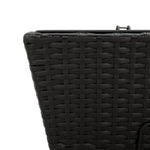 2 db fekete polyrattan növénytartó horoggal 10
