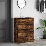 Füstös tölgy cipőszekrény 2 kihajtható fiókkal 80x42x108 cm 3