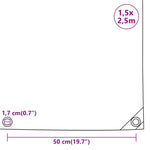 Zöld ponyva 1,5 x 2,5 m 650 g/m² 9