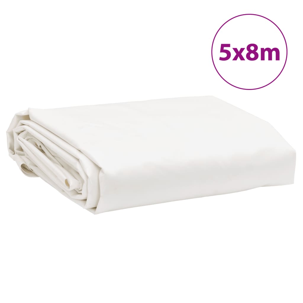 Fehér ponyva 5 x 8 m 650 g/m² 8