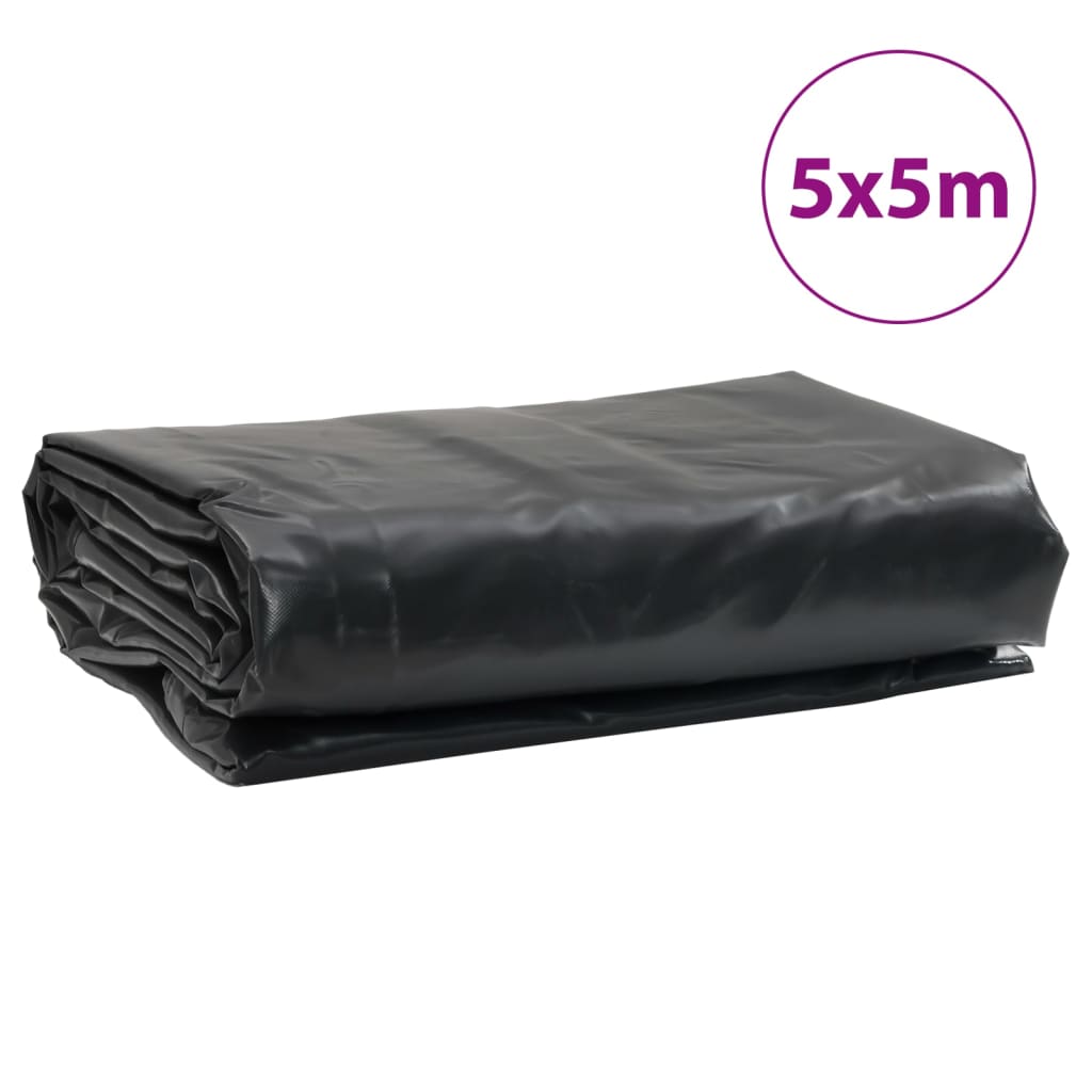 Antracitszürke ponyva 5 x 5 m 650 g/m² 9