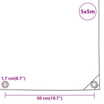 Antracitszürke ponyva 5 x 5 m 650 g/m² 10