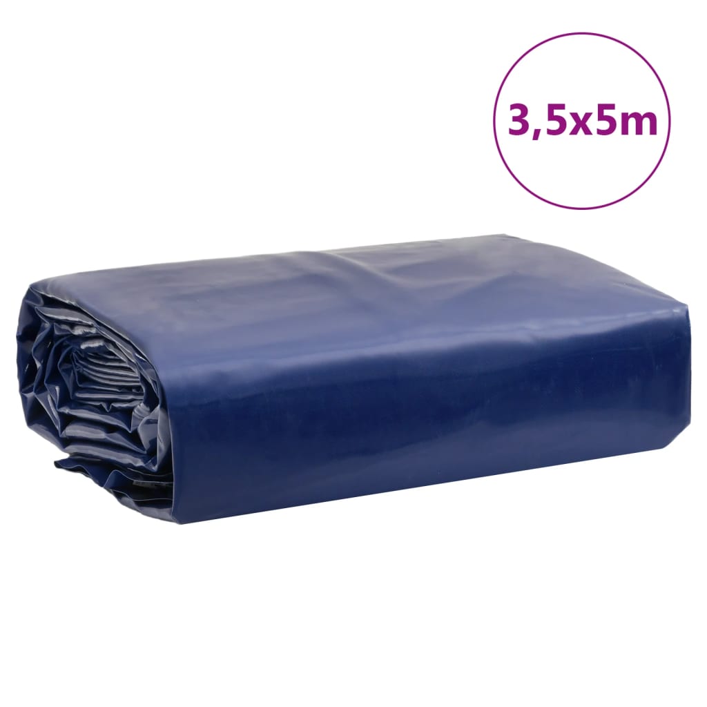 Kék ponyva 3,5 x 5 m 650 g/m² 9