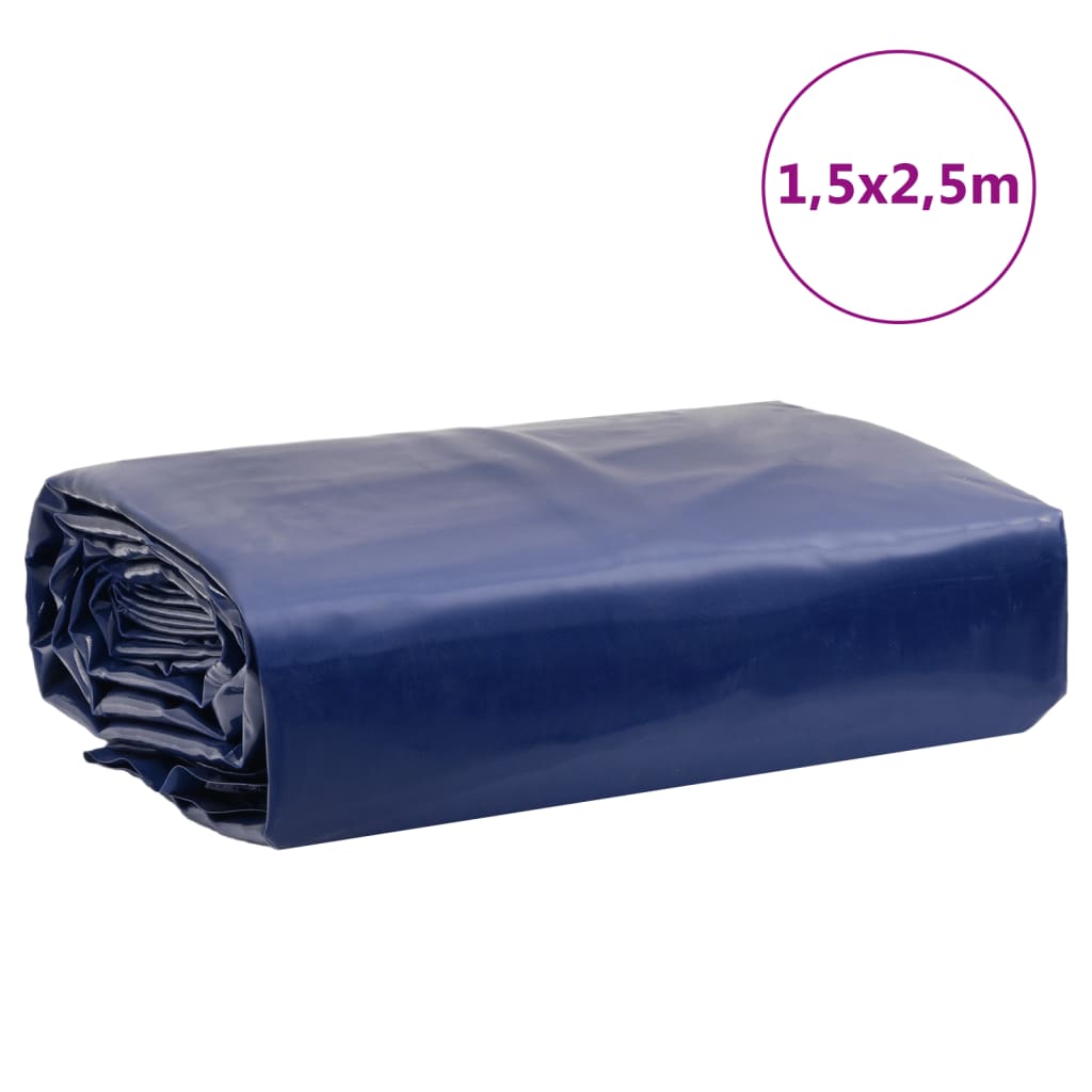 Kék ponyva 1,5 x 2,5 m 650 g/m² 9