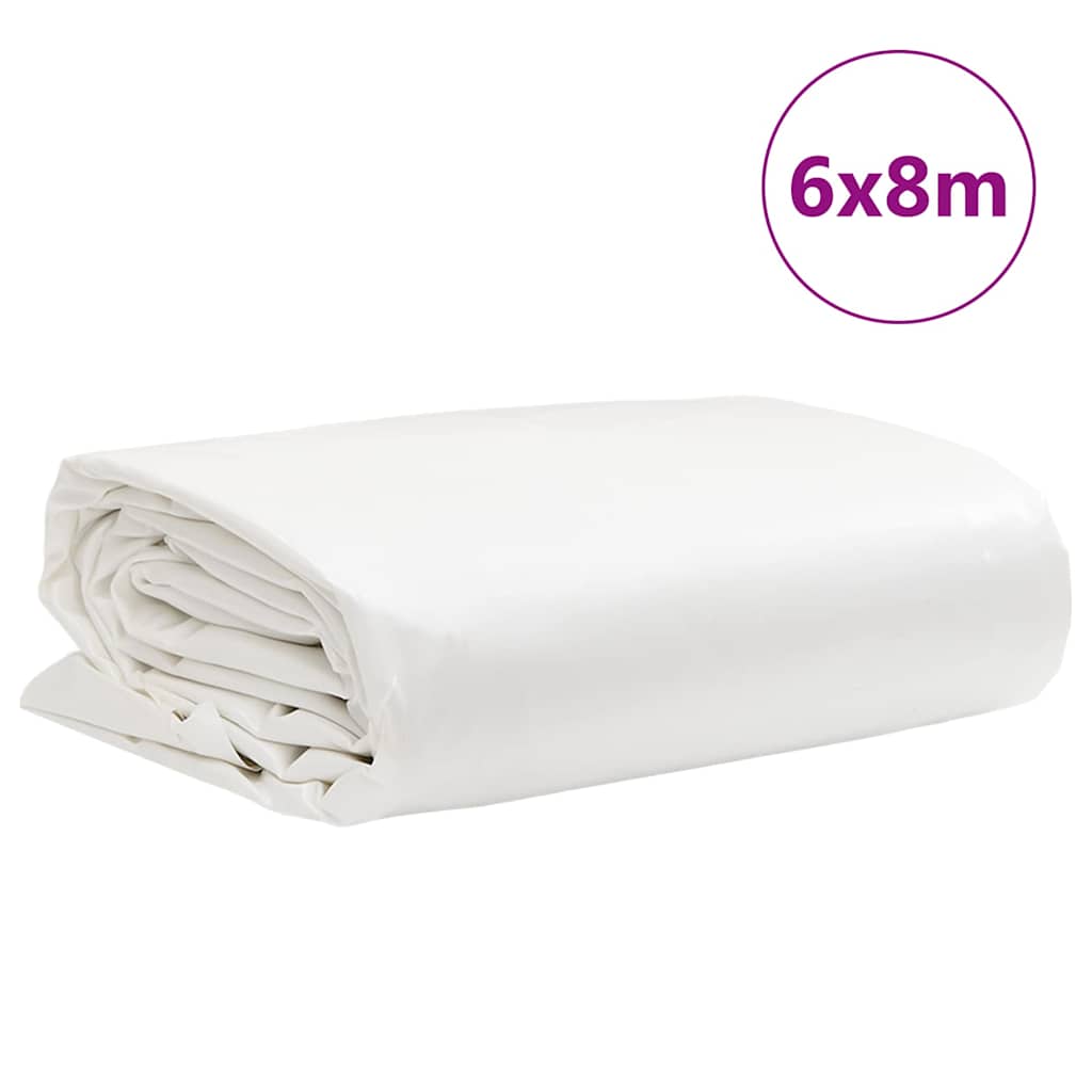 Fehér ponyva 6 x 8 m 650 g/m² 9