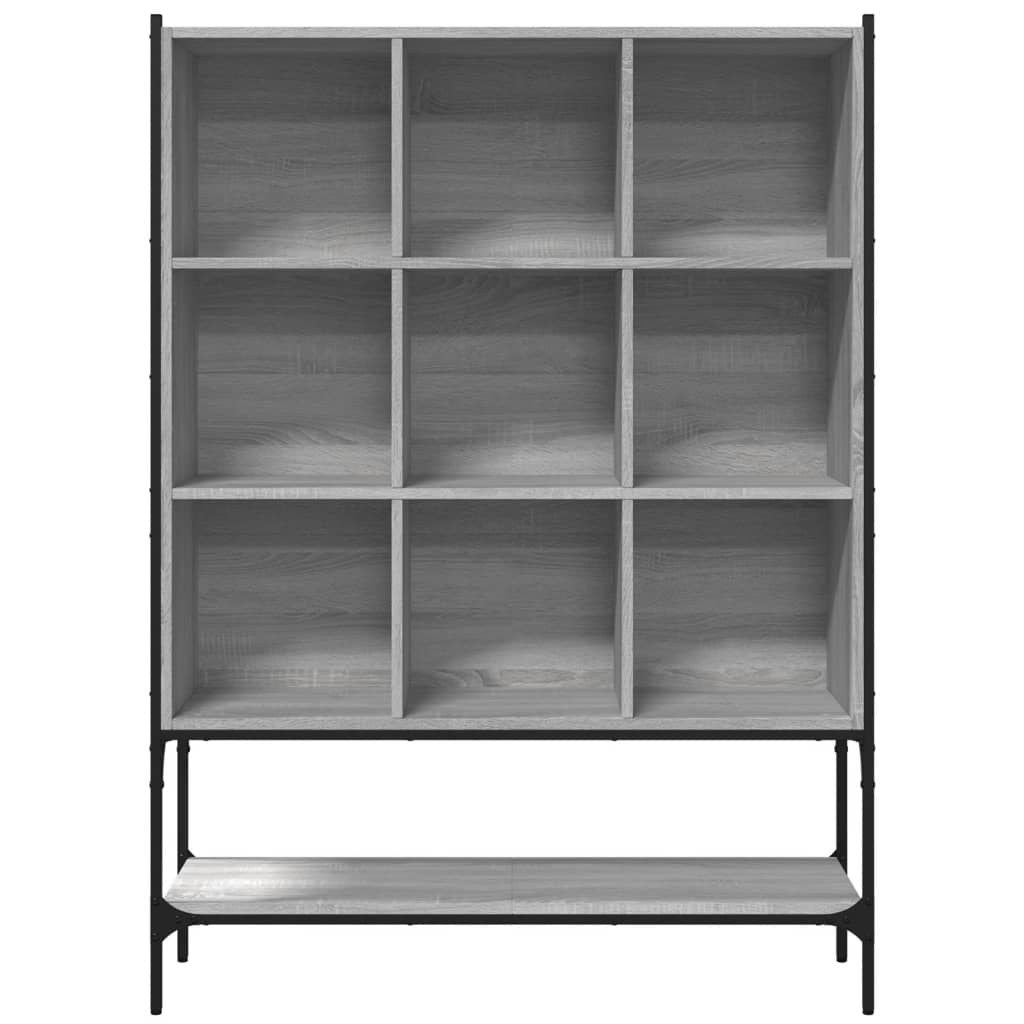 Szürke sonoma színű szerelt fa könyvespolc 102x30x141,5 cm 5