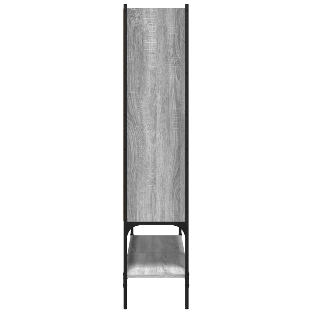 Szürke sonoma színű szerelt fa könyvespolc 102x30x141,5 cm 6