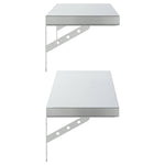 2 db ezüstszínű rozsdamentes acél fali polc 100 x 23,5 cm 6