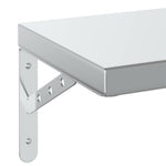 2 db ezüstszínű rozsdamentes acél fali polc 100 x 23,5 cm 8