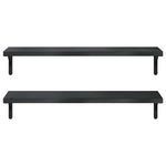 2 db fekete rozsdamentes acél fali polc 100 x 30 cm 5