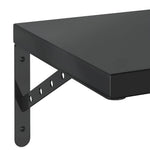 2 db fekete rozsdamentes acél fali polc 100 x 30 cm 8