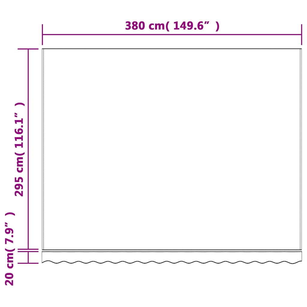 Többszínű poliészter pótszövet napellenzőhöz 400 x 300 cm 7