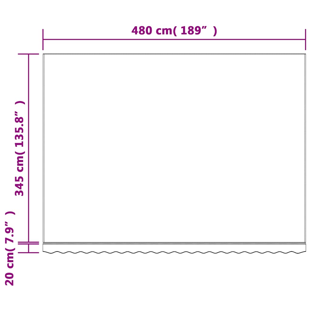 Többszínű poliészter pótszövet napellenzőhöz 500x350 cm 7