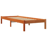 Viaszbarna tömör fenyőfa ágy matrac nélkül 90 x 200 cm 3