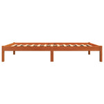 Viaszbarna tömör fenyőfa ágy matrac nélkül 90 x 200 cm 5